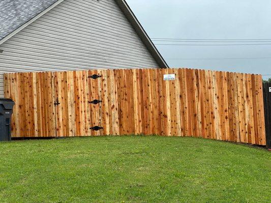 Privacy fence in Owasso.