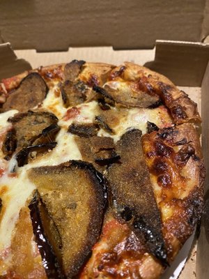 Small eggplant  pizza