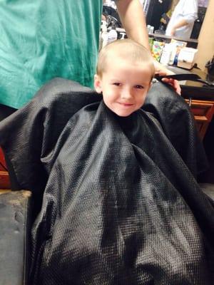 Hair cut for kindergarten !