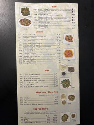 Current Menu