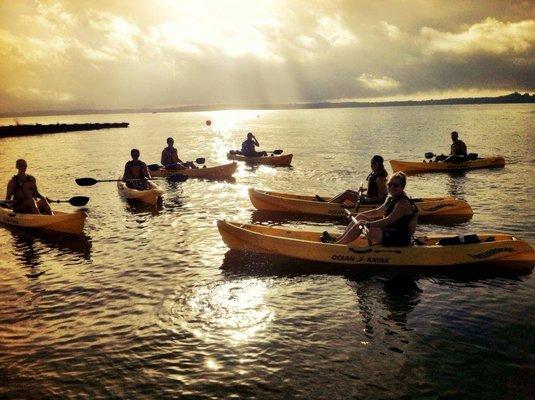 Book your Sunset Kayak or SUP Tour at our spectacular new Rocky Point Beach location in Baltimore County!