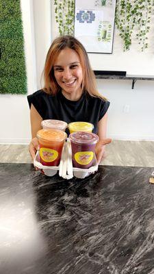 Our wonderful satisfied customer loves her juices