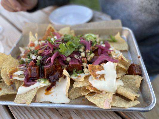 Nachos w brisket