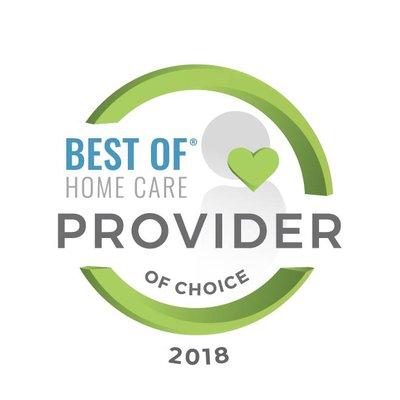 2018 award for being the Home Care Pulse Provider of Choice.