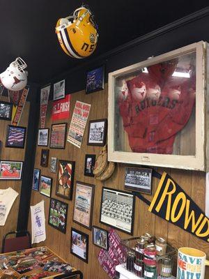 Check out the sports memorabilia