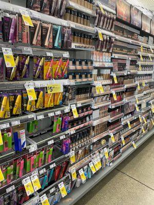 Wall of variety of cosmetics!