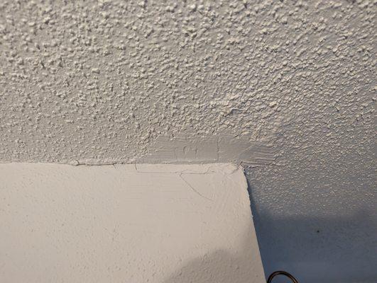 Fantastic patch job on the ceiling