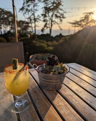 Pineapple margarita with a view