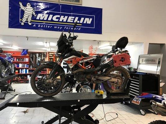 We service adventure bikes!