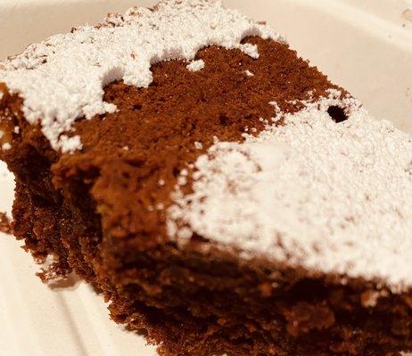 The powdered sugar does nothing for the cake but the chocolate flavor is divine.