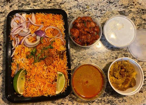 Vijaywada chicken biryani, family pack.