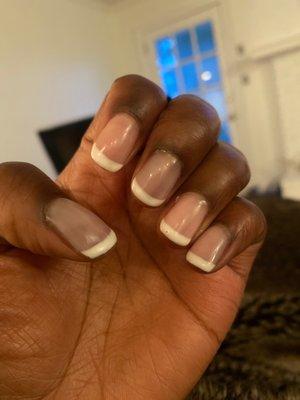 The worst French manicure ever