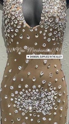 Rhinestone See Through And Velvet Catsuit