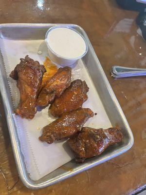 Smoked wings with Buffalo sauce