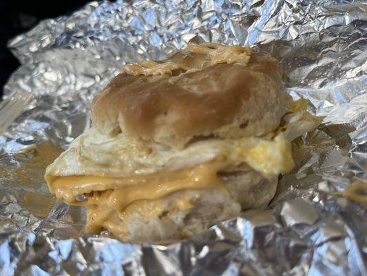 Egg and cheese biscuit