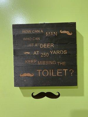 Fun restroom decor! (men's room)