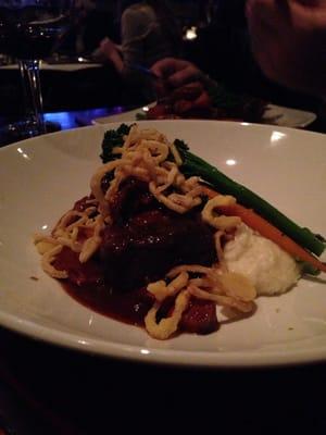 Short rib dinner with mashed potatoes. De-lish!