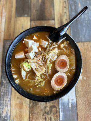 Vegetables Ramen add Tofu and Flavor Boiled Egg