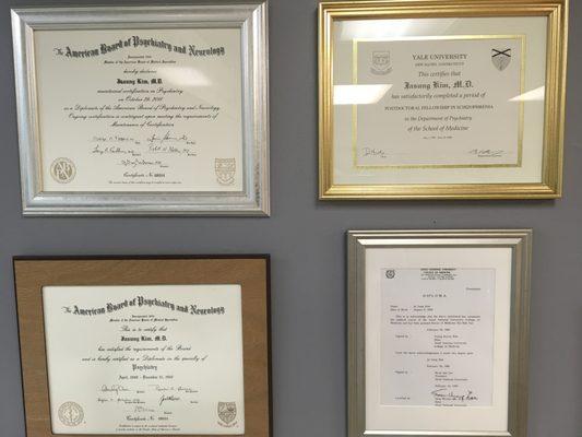 Board certificates