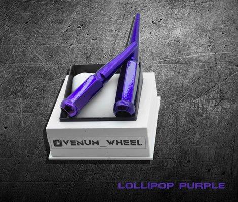 Lollipop Purple in 4.5" or 6" powder coated for extra long durability!