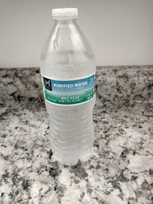 $2 for bottle water. Small Plastic/paper cups not available for free tap water