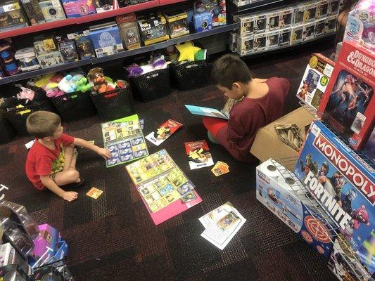 Brought our Pokémon cards to trade at Gamestop.