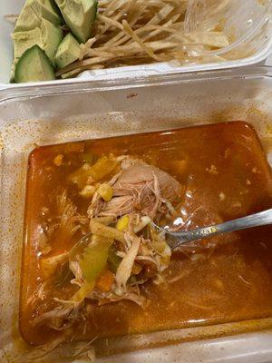 Chicken Tortilla Soup... no flavor or depth, does not taste authentic at all.