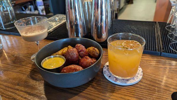 Mezcal Espresso Martini, Papas Con Ajo, Brunch Punch