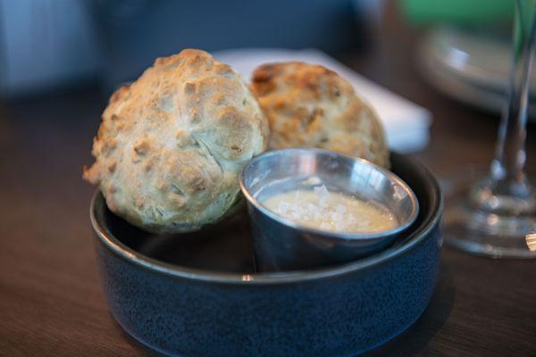 CHEDDAR AND CHIVE DROP BISCUITS