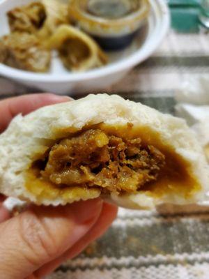 Inside the steamed bun