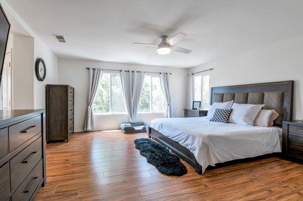 Nice master bedroom on this one - Views of the park and Double Peak in the distance.