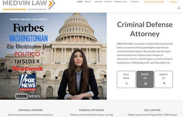 MEDVIN LAW website