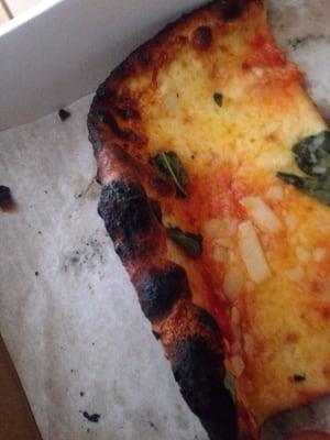 Over cooked pizza