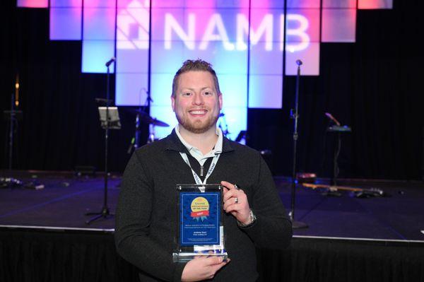 Andrew Dort of Pride Lending - winner of NAMB's Mortgage Broker of the Year award for 2022.