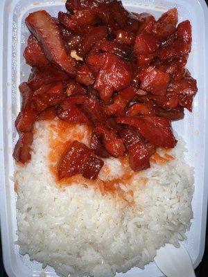 Boneless Spare Ribs + White Rice combo