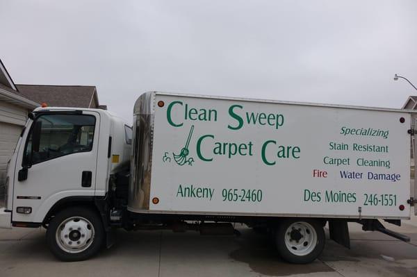 One of many Clean Sweep Carpet Cleaning Trucks.