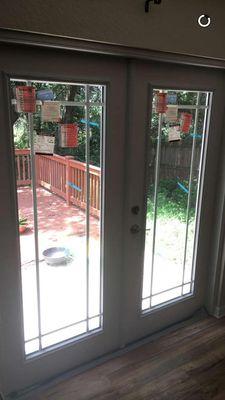 One of the two french doors we had installed. Love them!!!