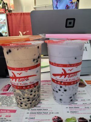 Oreo Milk Tea, Taro Bubble Tea