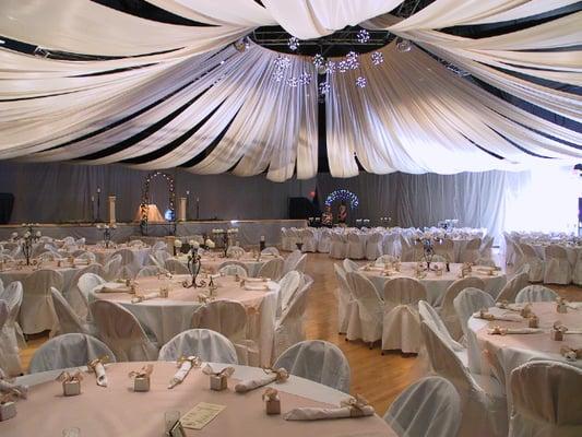 Silk canopy for weddings, proms, and special events.