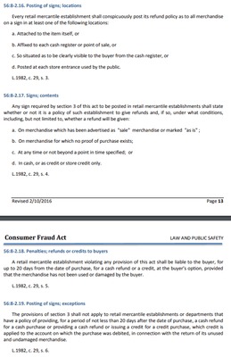 Relevant parts from the NJ Consumer Fraud Act.