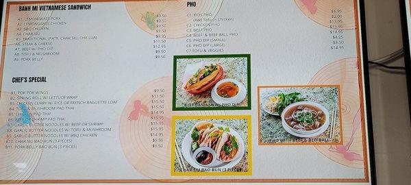 Menu board 1