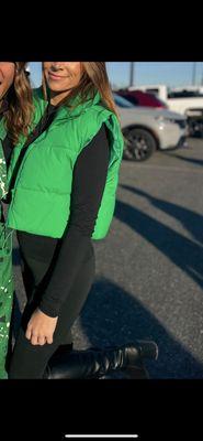 Adorable Kelly green vest such a great price super comfy and got a million compliments