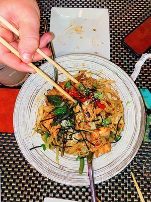 chili garlic noodles with shrimp