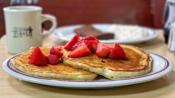 Strawberry Pancakes / Livermush / Grits