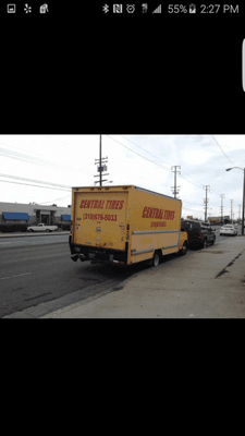 You can spot the Central Tires truck, on Crenshaw Blvd from a distance....