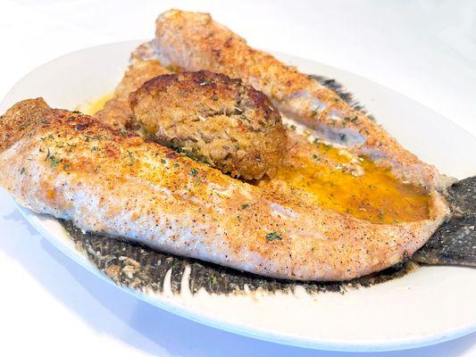 Stuffed Broiled Flounder