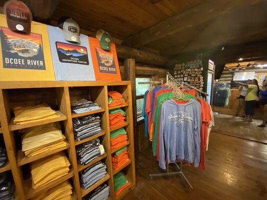 Inside merchandise shop