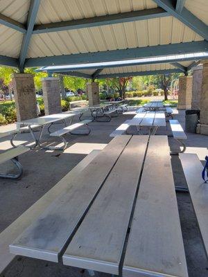 Big nice clean picnic table area, very good for events