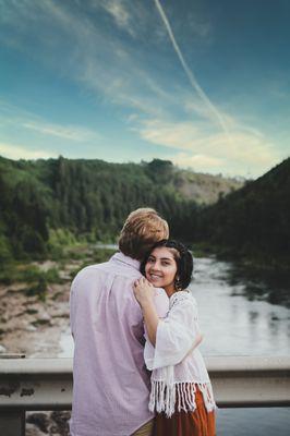 Jazmin & Tanner's Engagement photo session at the river