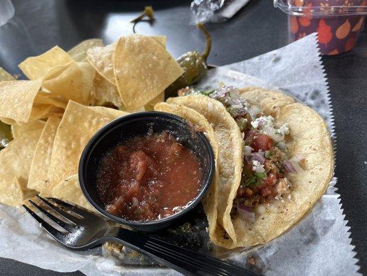 Tequila lime Chicken Texas tacos